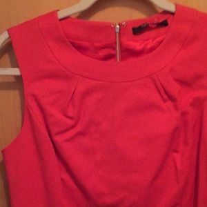 Orange straight line dress